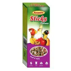 Avicentra Deluxe bețe pentru papagali mici - fructe și nuci, 2 buc
