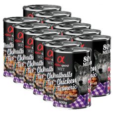Alpha Spirit Meatballs - Kuracie s kurkumou 12 x 400 g