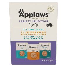 Applaws Variety Selection Pliculețe pentru pisici, selecție în jeleu 6 x 70 g