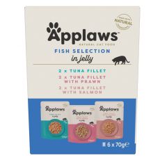 Applaws Fish Selection pentru pisici, selecție de pește în jeleu 6 x 70 g