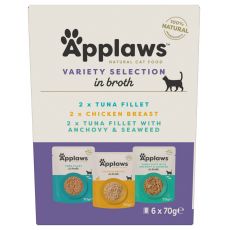 Applaws Variety Selection Pliculețe pentru pisici, selecție în zeamă 6 x 70 g