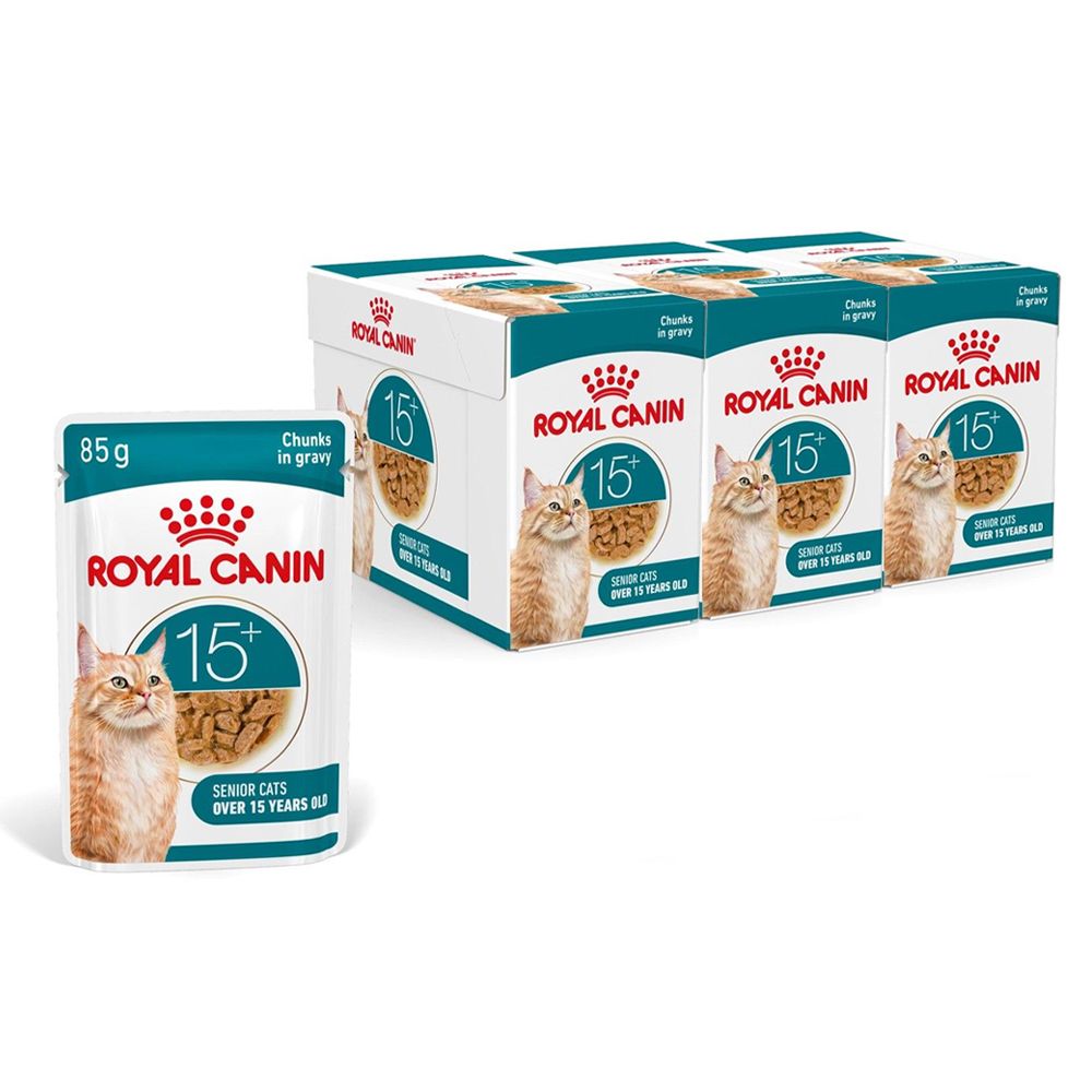 Royal Canin AGEING 15+ Gravy bucăți în sos pentru pisici în vârstă de peste 15 ani 36 x 85 g