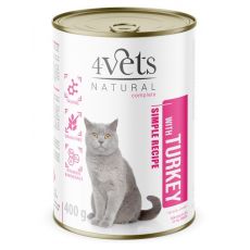 4Vets Cat Natural Simple Recipe with Turkey 400 g
