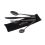 FOX Cookware Black Stainless Cutlery Set 