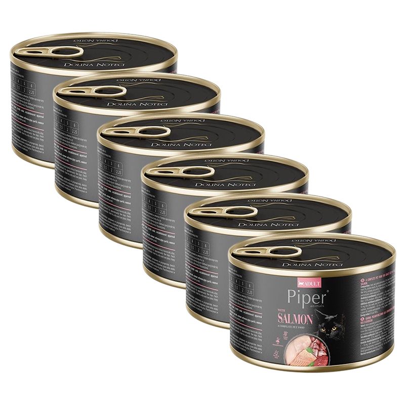 Conservă Piper Cat Adult cu somon 6 x 185 g