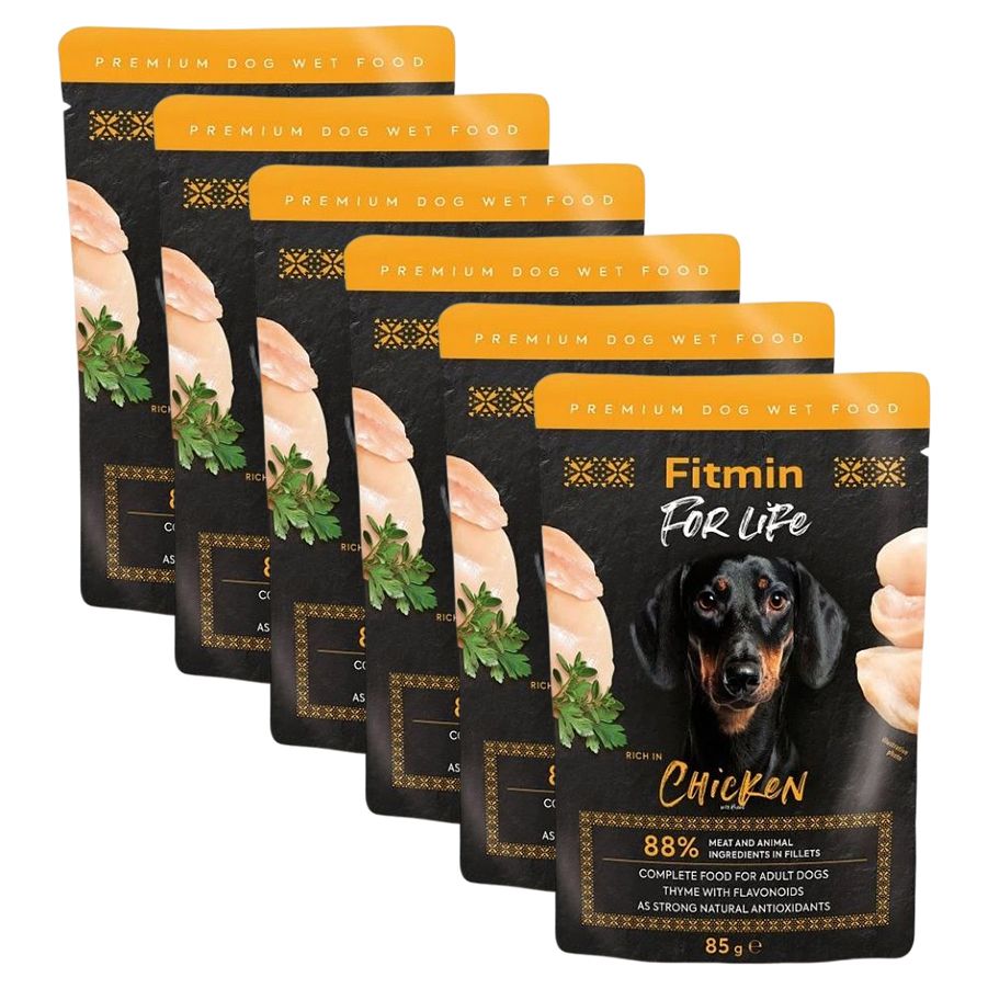 Fitmin For Life plic cu pui și ierburi 6 x 85 g