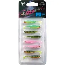 Fox Rage UV Micro Tiddler Fast Mixed Colour Pack 5cm 8x