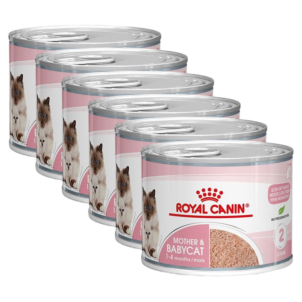 Royal Canin Mother & Babycat Pate instinctiv pentru pisici și pisoi care alăptează 6 x 195 g