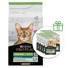PURINA PRO PLAN CAT STERILISED RENAL PLUS Rabbit 10 kg + 10 pliculețe GRATUIT