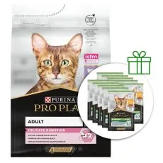 PURINA PRO PLAN CAT DELICATE DIGESTION Turkey 10 kg + 10 x pliculeț Sterilised GRATUIT