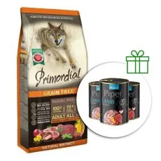 Primordial GF Adult All Breed Wild Boar & Lamb 12 kg + 3 x conservă GRATUIT