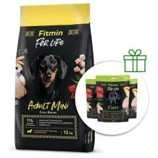 Fitmin FOR LIFE Adult Mini 12 kg + 3x Fitmin For Life Rings GRATUIT