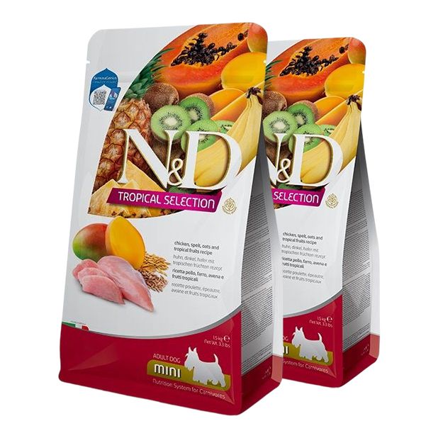 Farmina N&D dog TROPICAL SELECTION (AG) adult mini, chicken 2 x 5 kg