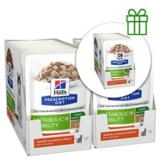 Hill's Prescription Diet Metabolic + Mobility hrană umedă pentru controlul greutății pentru pisici 12 x 85 g, 2+1 GRATUIT
