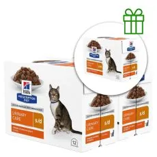 Hill's Prescription Diet s/d Plic pentru &icirc;ngrijirea sistemului urinar pentru pisici 12 x 85 g, 2+1 GRATUIT