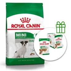 ROYAL CANIN MINI ADULT +8, 8 kg + 12 pliculețe GRATUIT
