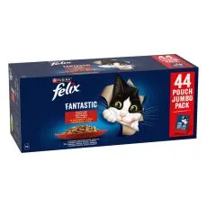 Kapsule FELIX Fantastic Multipack - cu vită, pui, rață și miel &icirc;n jeleu 44 x 85 g