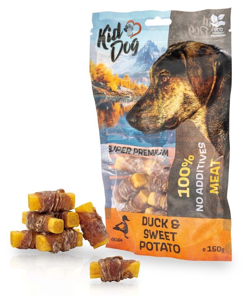 Kid Dog Super Premium 100% carne de rață cu cartof dulce fără aditivi 150 g