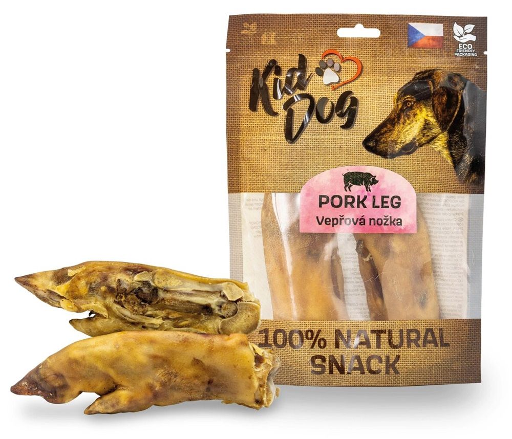 Kid Dog 100% Natural Snack picior de porc despicat 18 cm/240 g (2 buc.)