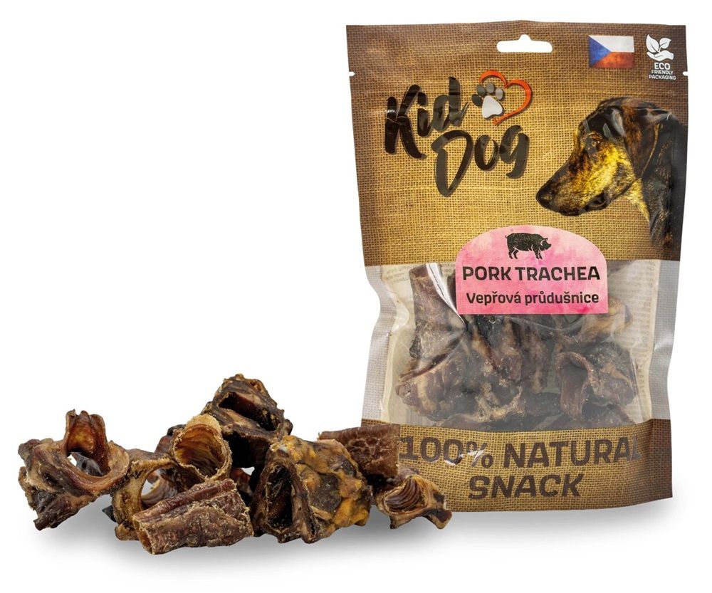 Kid Dog 100% Natural Snack trahee de porc tăiată 4-5 cm/200 g
