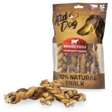 Kid Dog 100% Natural Snack penis de vită &icirc;mpletit 12 cm/200 g