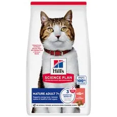 Hill's Science Plan Mature Adult 7+ granule pentru pisici v&acirc;rstnice cu somon 10 kg