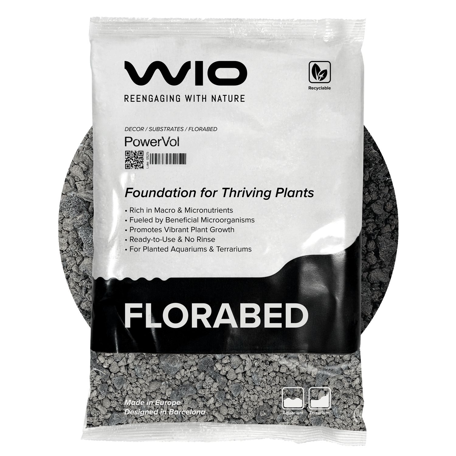 WIO PowerVol Florabed - substrat pentru acvariu 3 kg