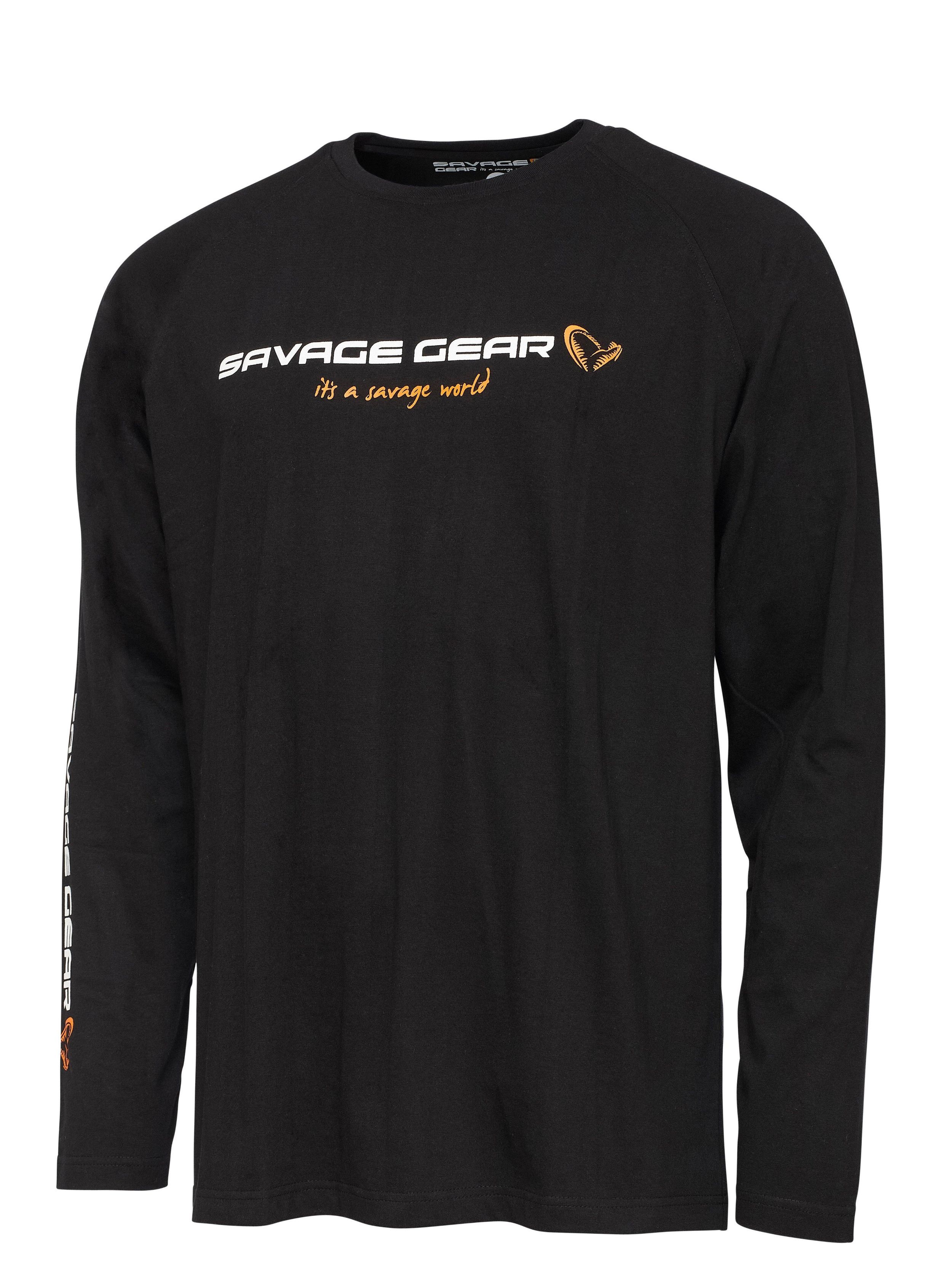 Savage Gear SIGNATURE LOGO Long Sleeve T-Shirt Black Caviar M