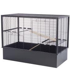 Cușcă pentru rozătoare NESTA 70 METAL LOW 102,5 x 52,5 x 76,5 cm NEAGRĂ