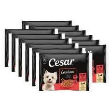Cesar Creations pliculețe cu vită și pui &icirc;n jeleu 12 x (4x100 g)