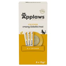 Applaws Chicken Creamy Lickable Treat delicatesă pentru pisici 8 x 15 g