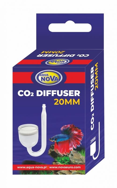 Difuzor de CO₂ din sticlă Aqua Nova 20 mm cu ventuză