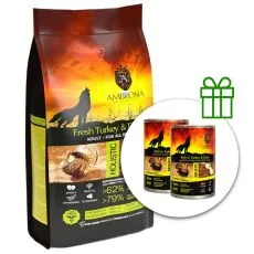Ambrosia Adult All Breeds Fresh Turkey & Duck 12 kg + 2 conserve GRATUIT