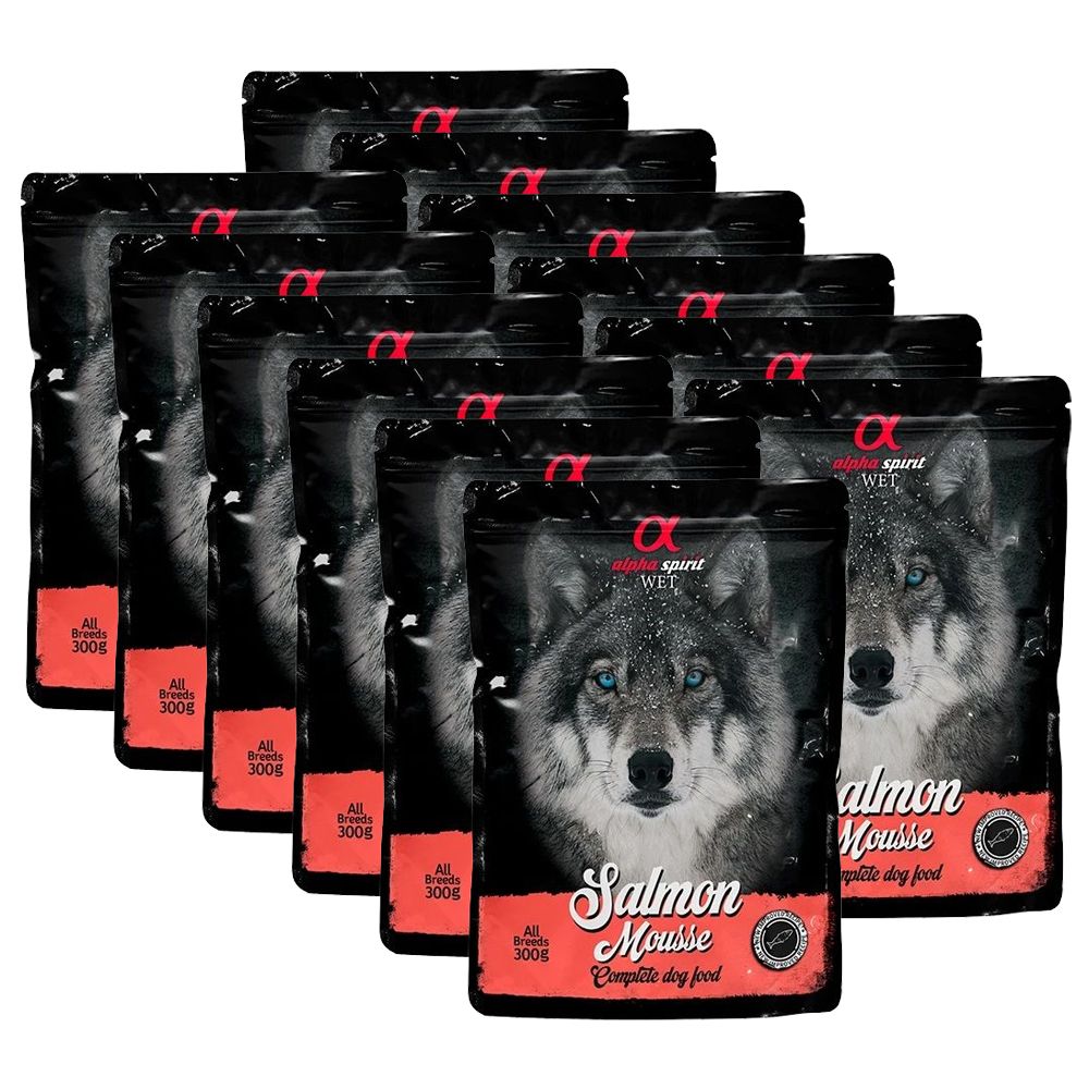 Alpha Spirit Dog Salmon Mousse 12 x 300 g