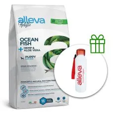 Alleva HOLISTIC dog ocean fish puppy/junior mini 12 kg + sticlă termos GRATUIT