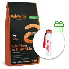 Alleva NATURAL dog chicken & pumpkin adult mini 12 kg + sticlă termos GRATUIT