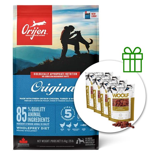 ORIJEN Original 17 kg + 4x recompense GRATUIT