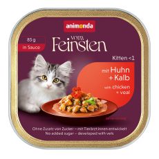 Animonda Vom Feinsten Kitten - Pui și vițel &icirc;n sos 85 g