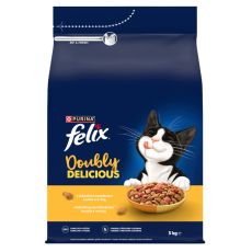 Felix Doubly Delicious hrană uscată pentru pisici cu pui și curcan 3 kg