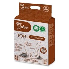 Așternut pentru pisici Velvet Paw Tofu Sterilised 6 l