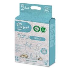 Așternut pentru pisoi Velvet Paw Tofu cu pudră de talc 6 l