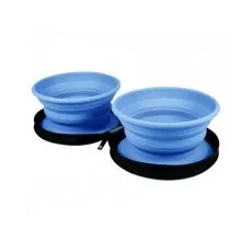 Castron hrană pentru c&acirc;ini şi flacon pentru apă