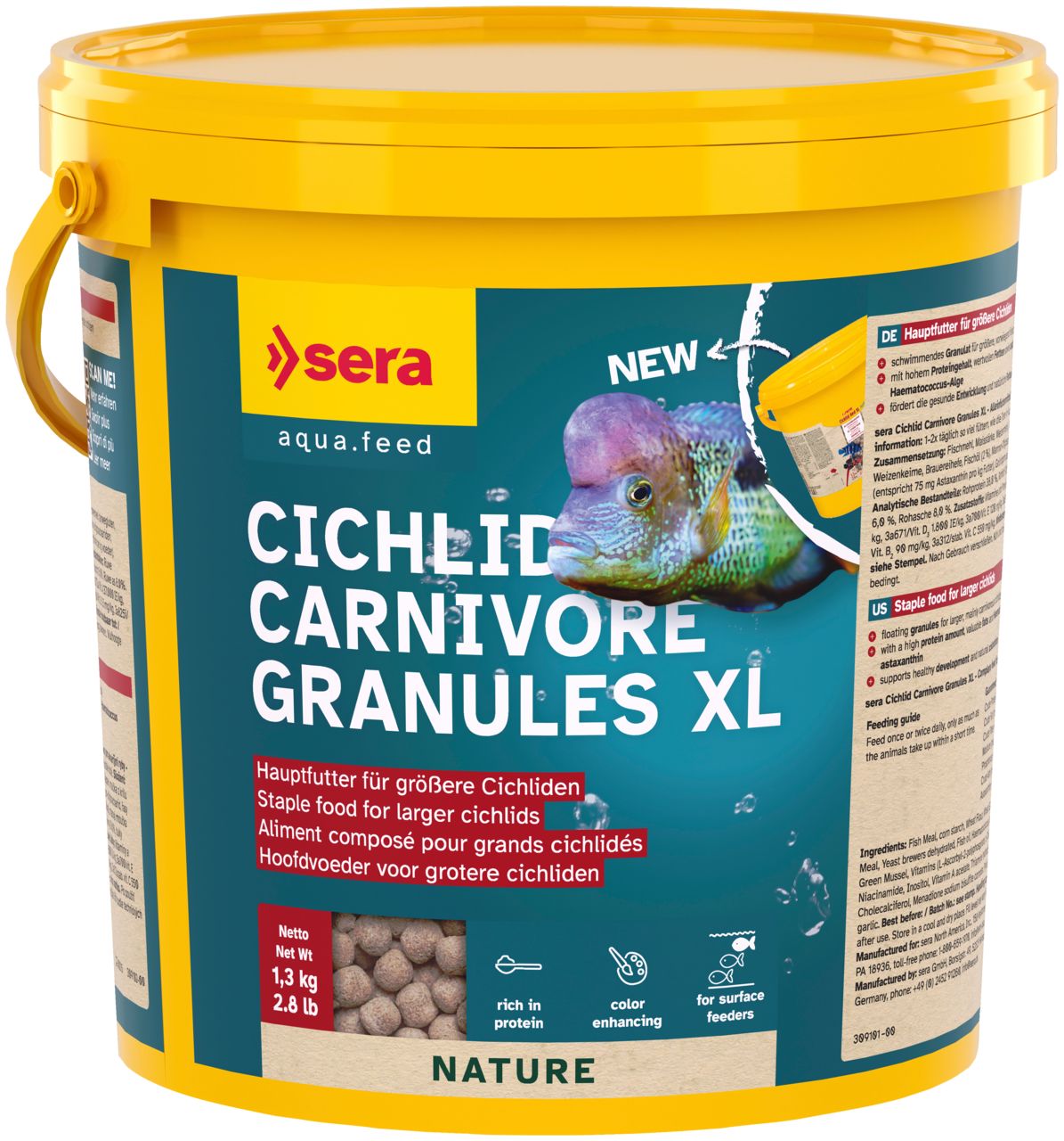 sera Cichlid Carnivore Granules XL 3,8 L / 1,3 kg