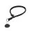 Zgardă rotundă str&acirc;ngere din piele - 60cm, 13mm - negru