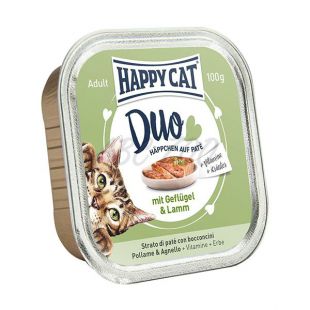 Happy Cat DUO MENU - pui şi miel, 100g
