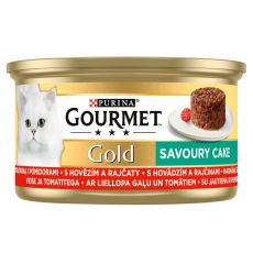 Conservă Gourmet GOLD - Tort savuros cu vită și roșii, 85g