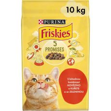 FRISKIES cu carne de vită, pui și legume 10 kg