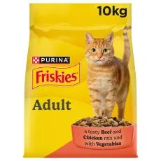 FRISKIES cu carne de vită, pui și legume 10 kg