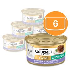 Conservă Gourmet GOLD - Tort savuros cu miel și fasole verde 6 x 85g