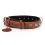 Zgardă SOFT din piele cu ţepi - 46 - 60cm, 35mm, maro-negru